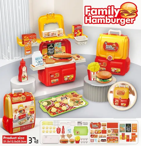 🍔 Set de Cocina Infantil Family Hamburger