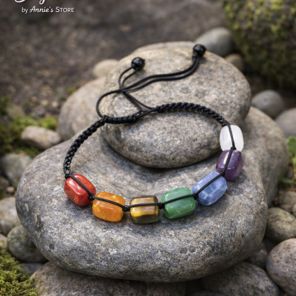 Pulsera Ajustable 7 Chakras de Piedras Naturales
